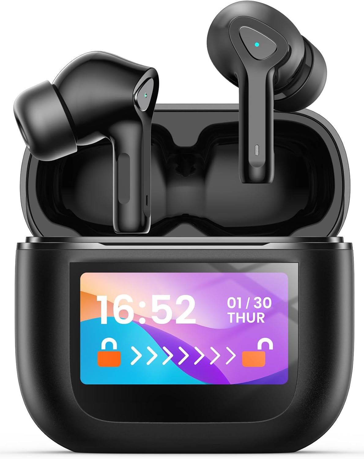Wireless Earbuds Bluetooth 5.3 Headphones with LED Touch Screen 50H Pl ...
